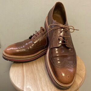 Paul Smith Brown Leather Wingtip Color Sole Size 43  (US 10, UK 9)